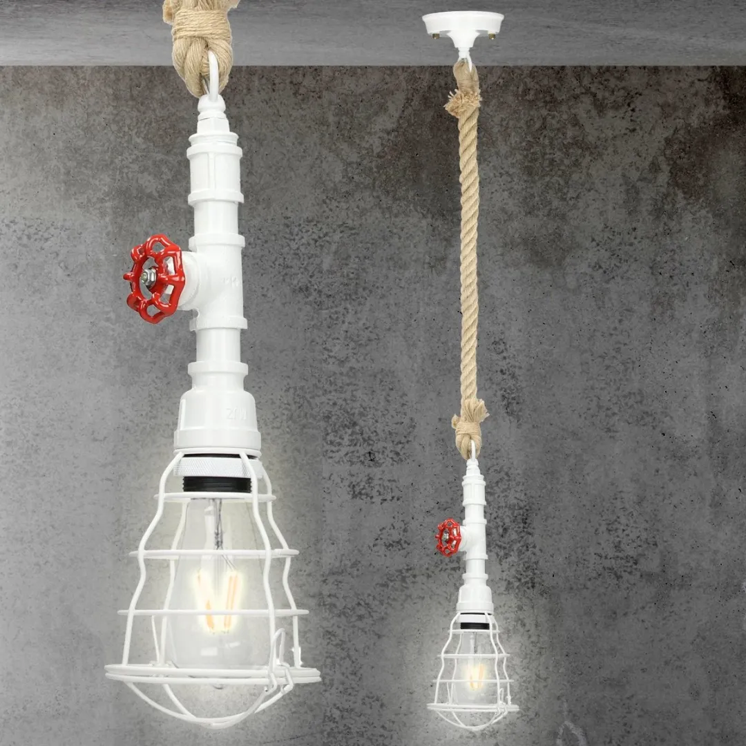 Lumineo Hanglamp Brandweerslang 115cm - Bruin