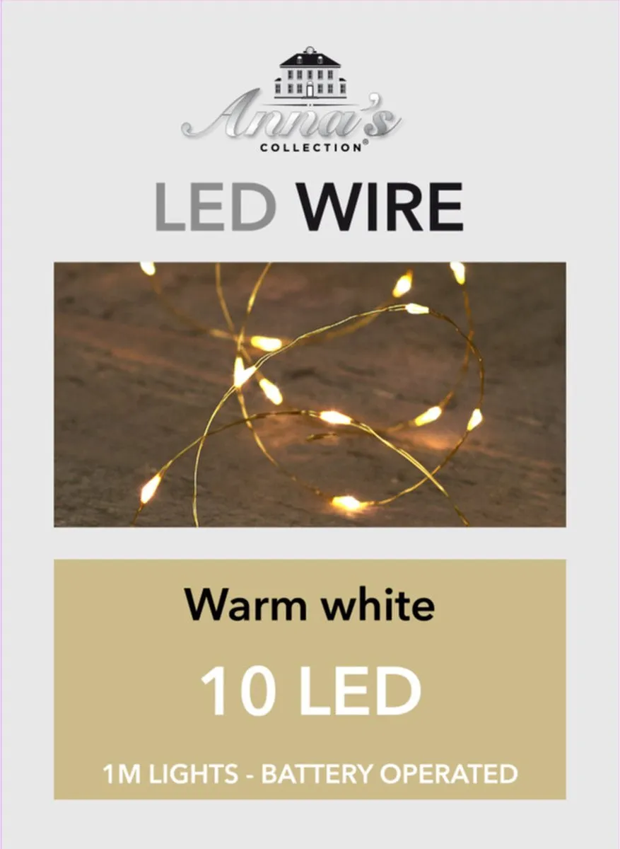 Anna's Collection Draadverlichting 20 LED - 100cm - Goud