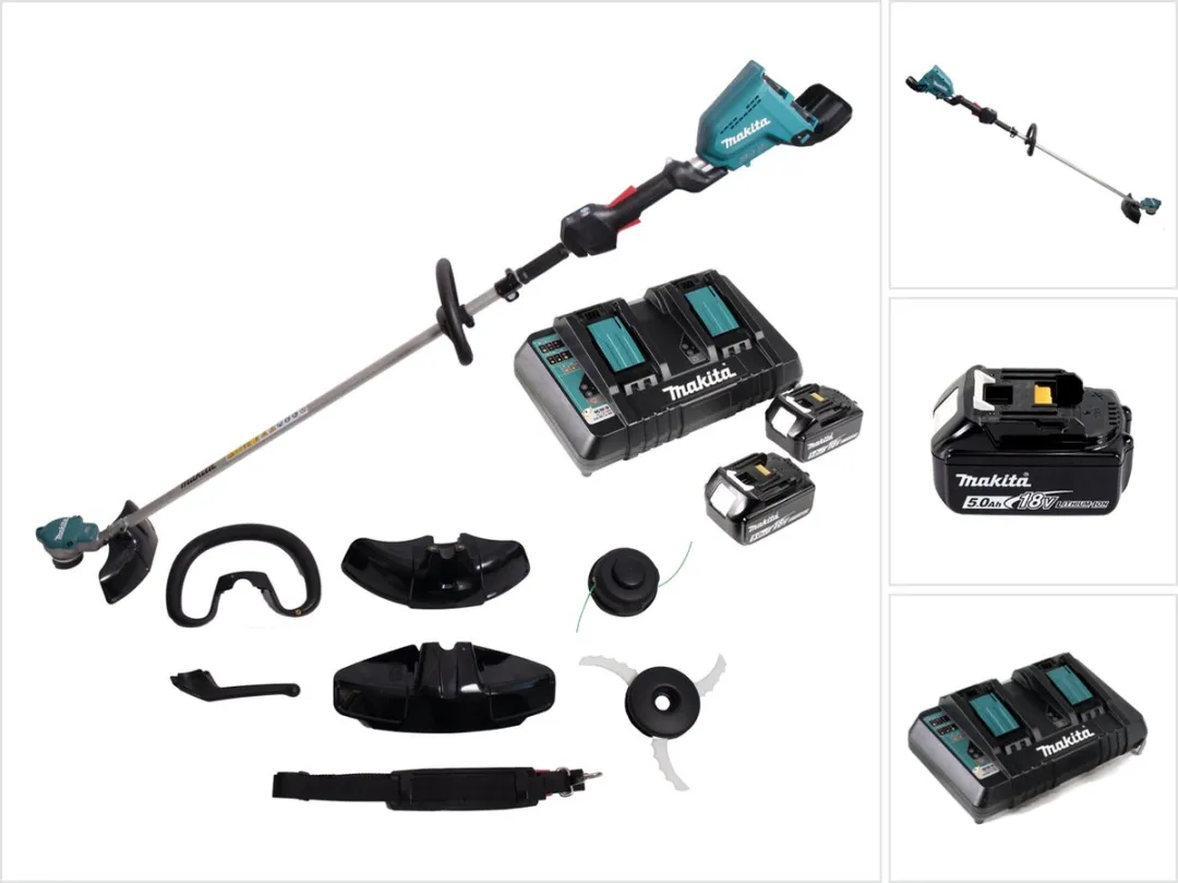 Makita DUR368LPT2 Accu Bosmaaier D-Greep - 2x18V 5.0Ah