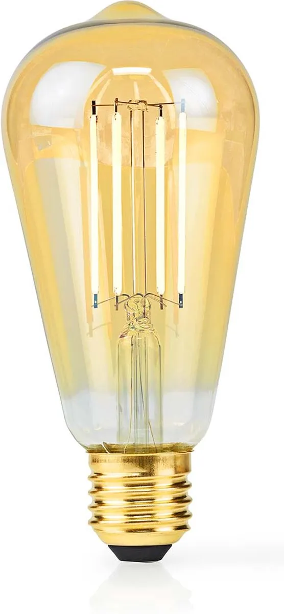 Nedis LED-Filamentlamp E27 ST64 4.9W 470lm - Extra Warm Wit - 1 Stuks