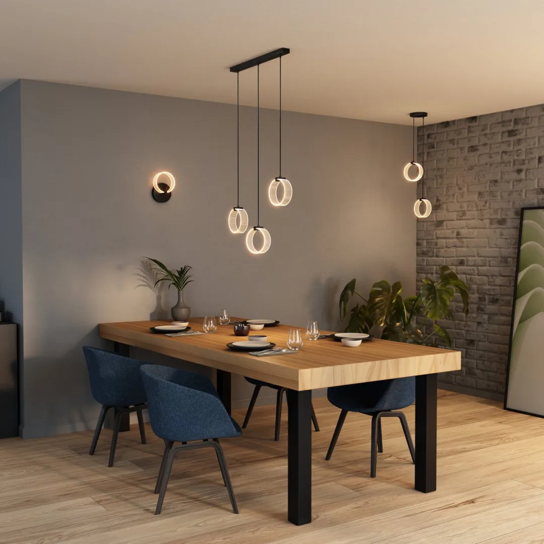 Osram Decor Circle 2XPendant PL 14W LED Hanglamp - Zwart
