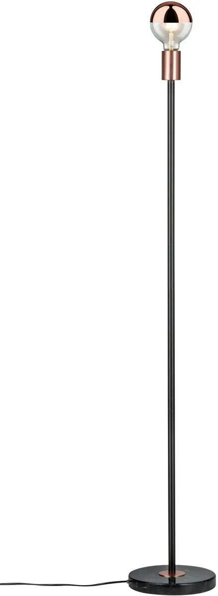 Paulmann Neordic Nordin Staande Lamp E27 20W - Zwart/Koper Mat Marmer