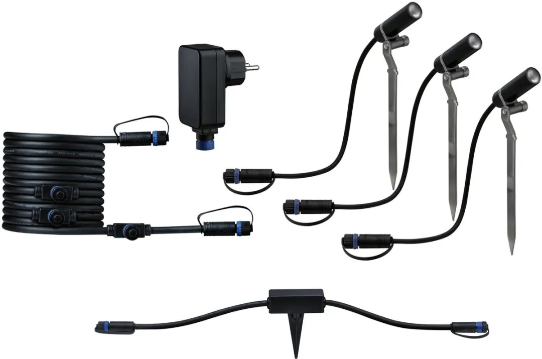 Paulmann Plug & Shine Zigbee 3.0 Tuinspots Set - 3x2W 3000K - Antraciet