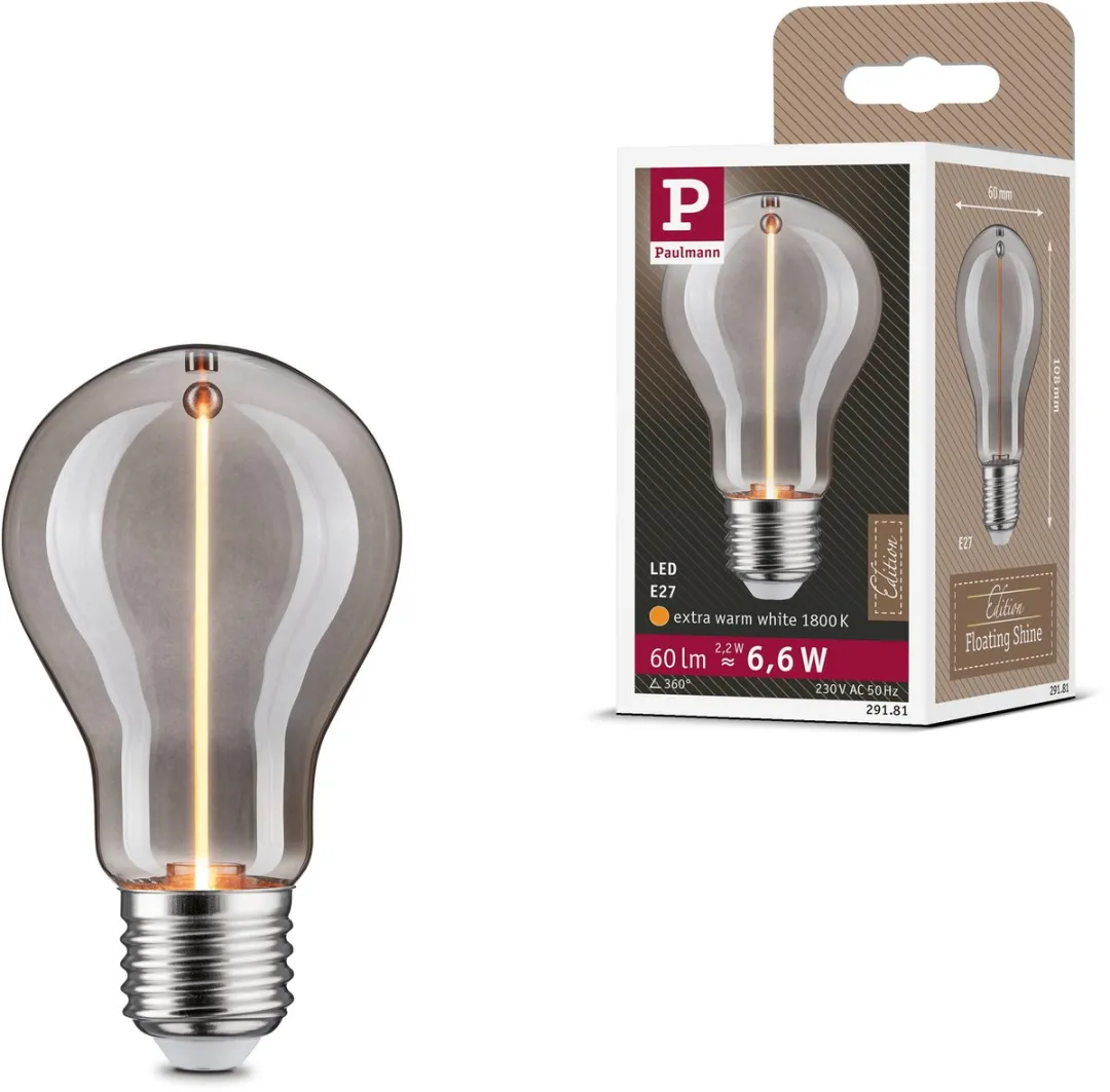 Paulmann Floating Shine LED-gloeilamp E27 2,2W 60lm 1800K