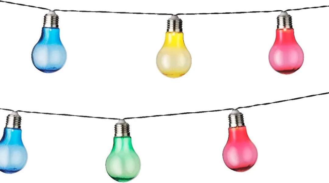 Lumineo Solar Feestverlichting Lichtsnoer 450cm - 10 LED Warm Wit