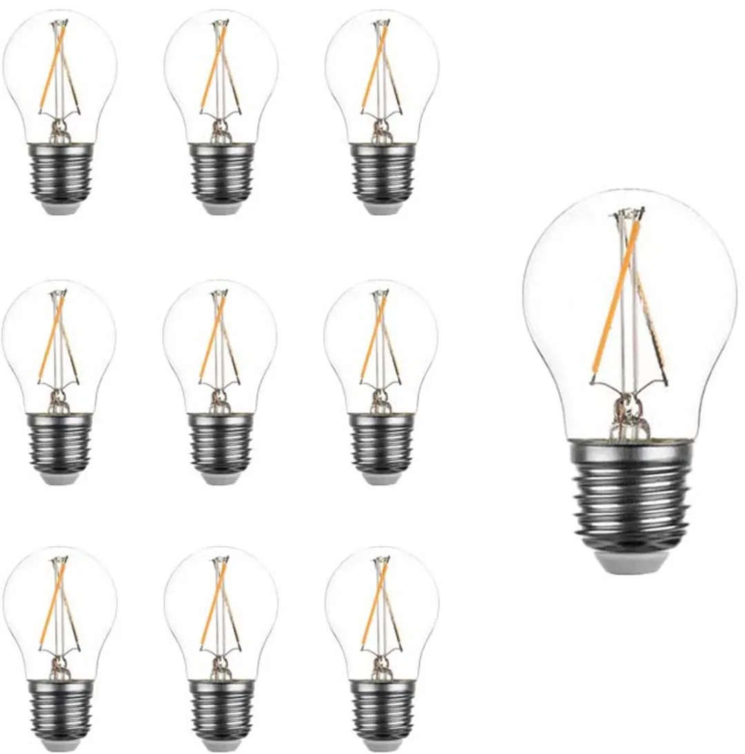 Lybardo E27 LED Lamp 10 Stuks - 1.5W - 2100K Extra Warmwit