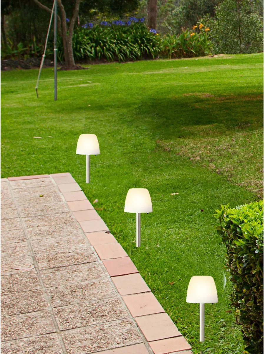 Lumineo Solar Tuinlamp Prikspots 6 Stuks - 1W Wit - Zilver