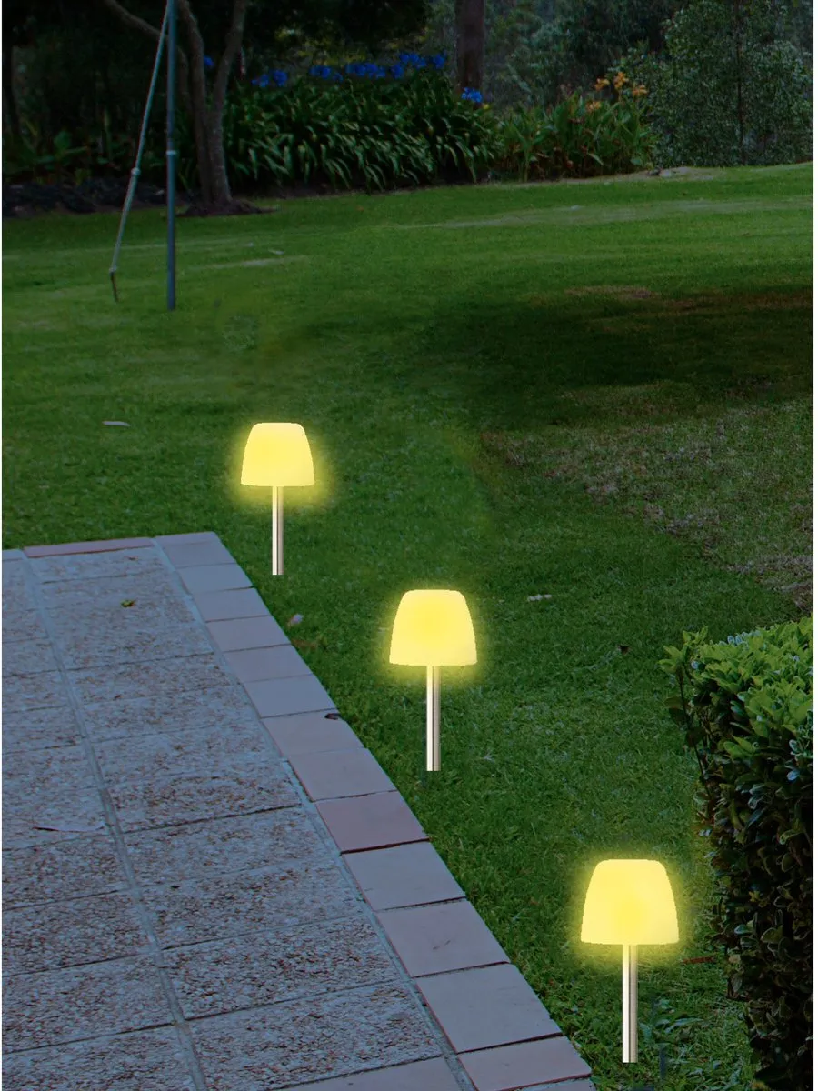 Lumineo Solar Tuinlamp Prikspots 6 Stuks - 1W Wit - Zilver
