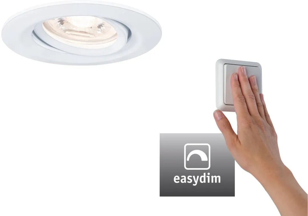 Paulmann LED-inbouwlamp Easy Dim Nova Mini Plus Coin 4,2W 300lm - Ø66mm - 2700K Wit mat