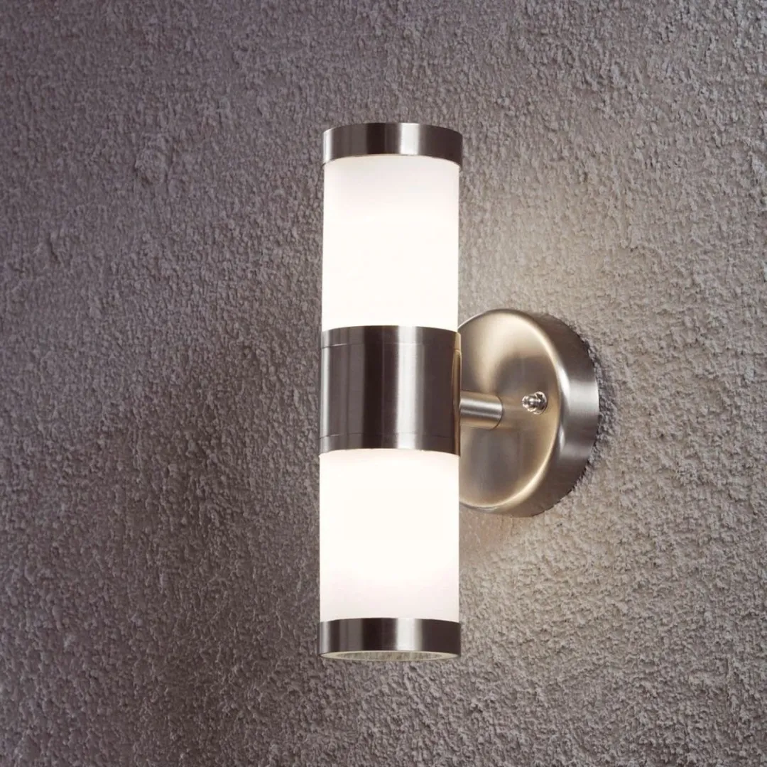 Konstsmide Modena Buitenlamp 2x25W - 9x23cm RVS Zilver