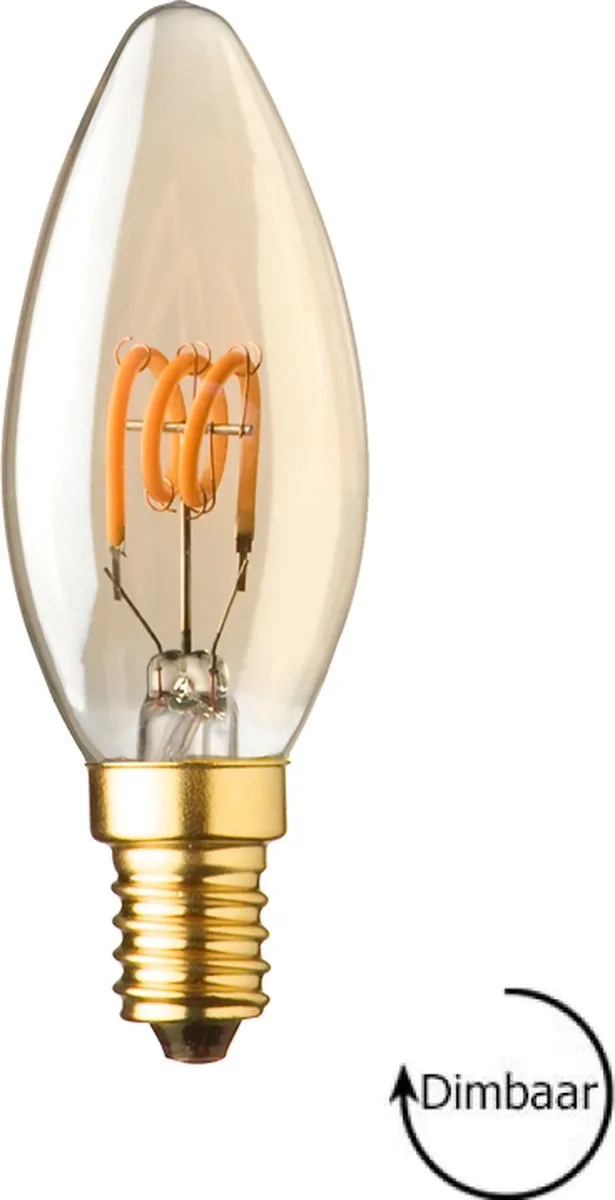 Lybardo E14 Kaarslamp 2.3W 8 Stuks - 2000K Warm Wit - Amber - afbeelding 6 van 6