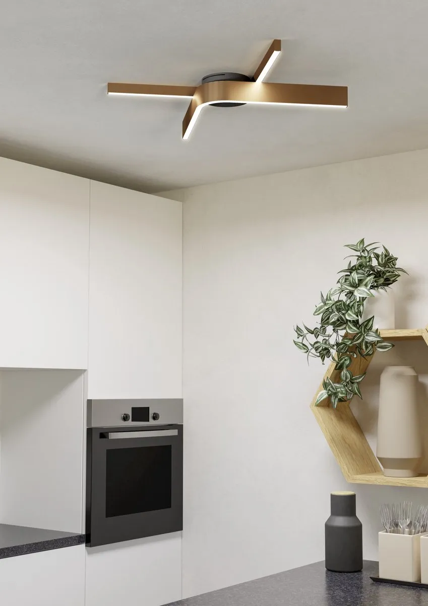 EGLO connect.z Folcino-Z Smart Plafondlamp 64cm - Zwart/Goud/Wit