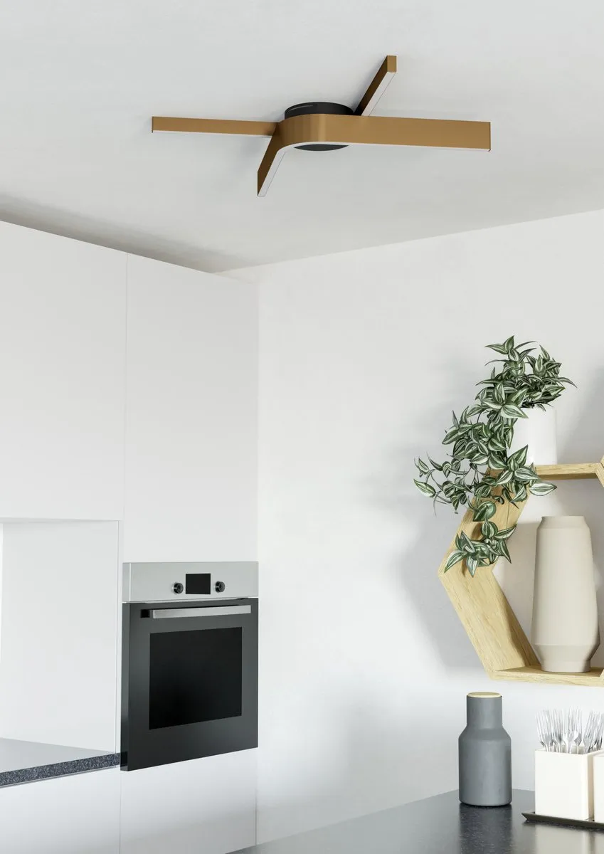 EGLO connect.z Folcino-Z Smart Plafondlamp 64cm - Zwart/Goud/Wit