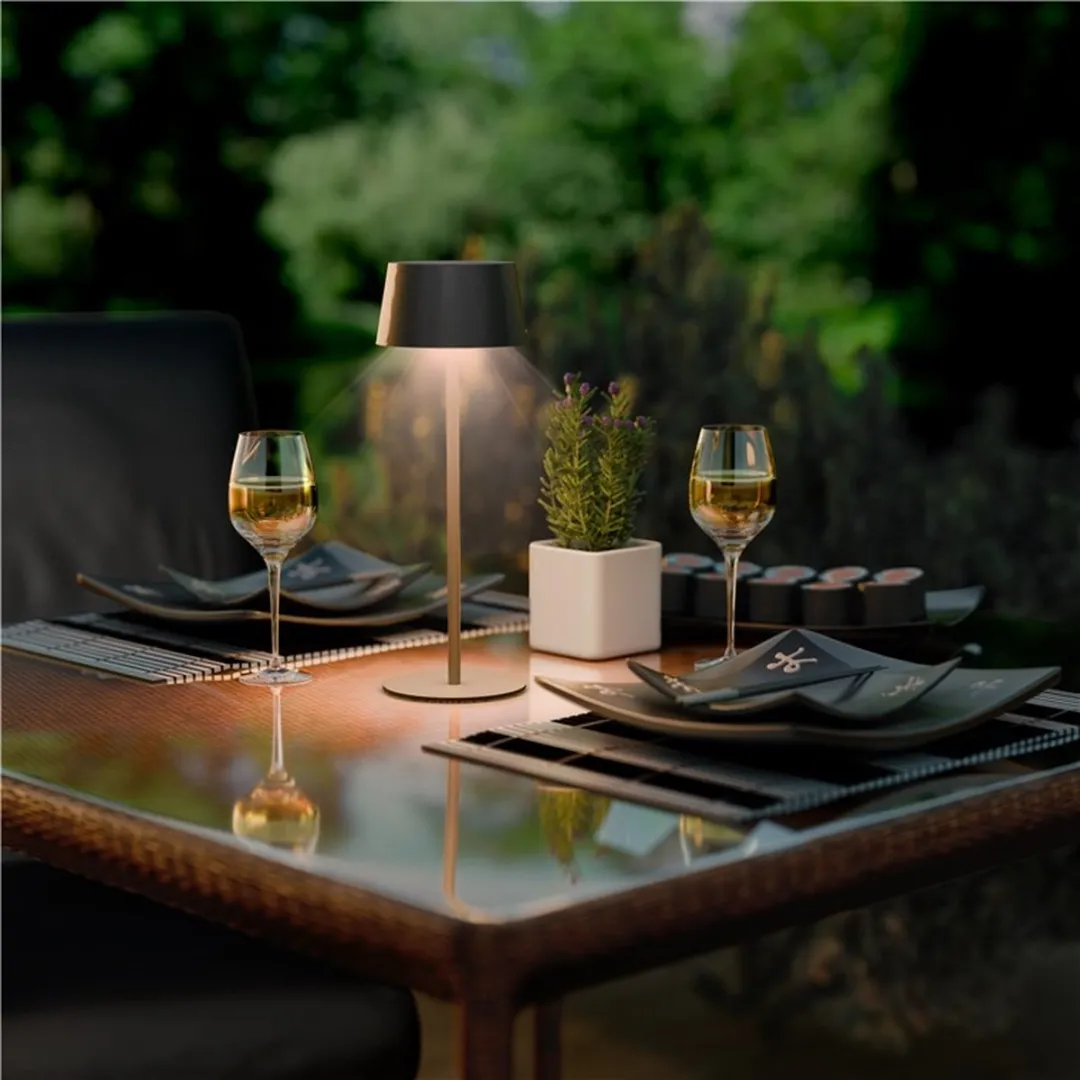 Goobay LED Solar Tafellamp 2W 3000K - Zwart