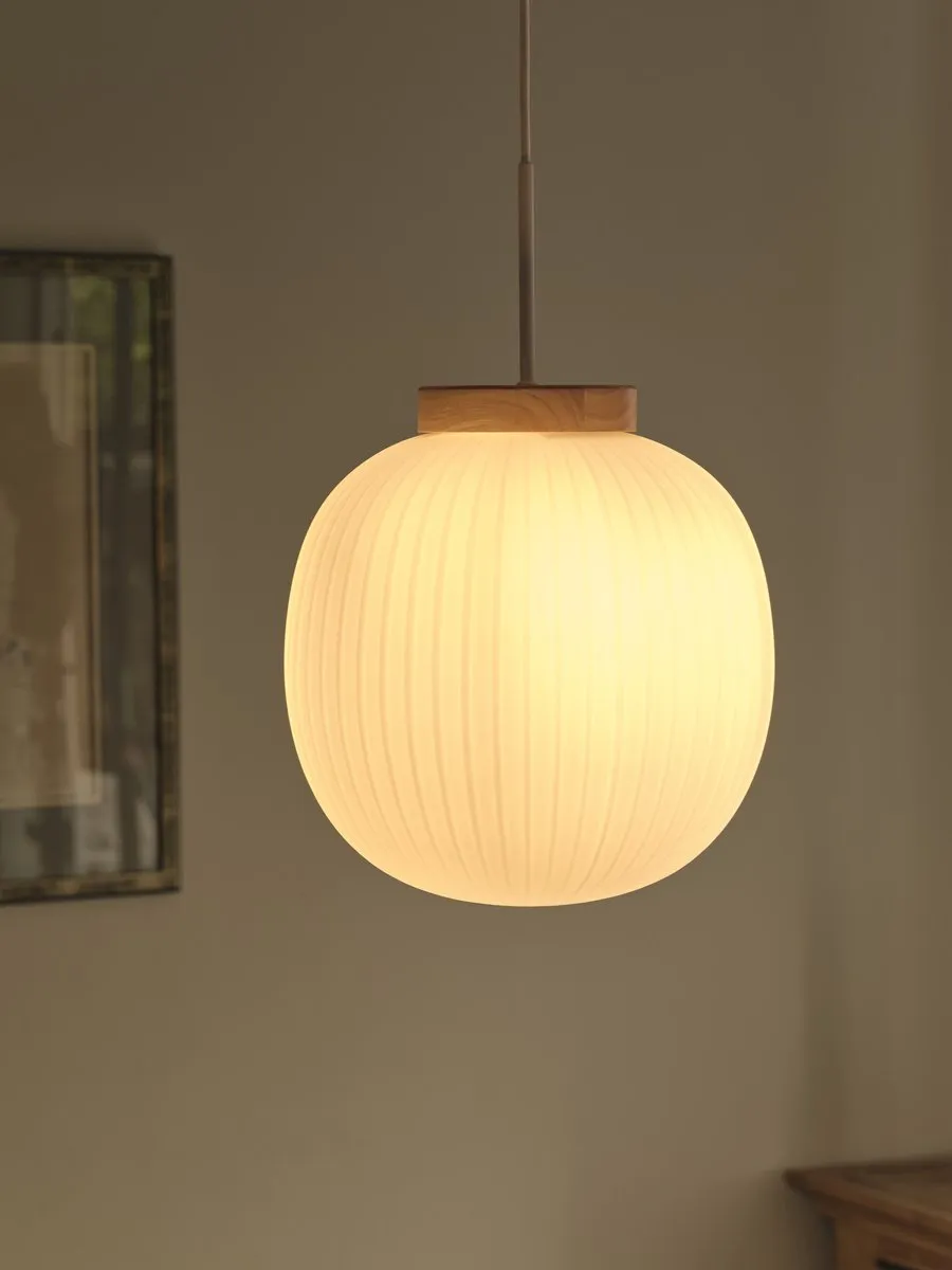 Osram Decor Glazen Lantaarn Hanglamp E27 - 310mm - Wit/Hout