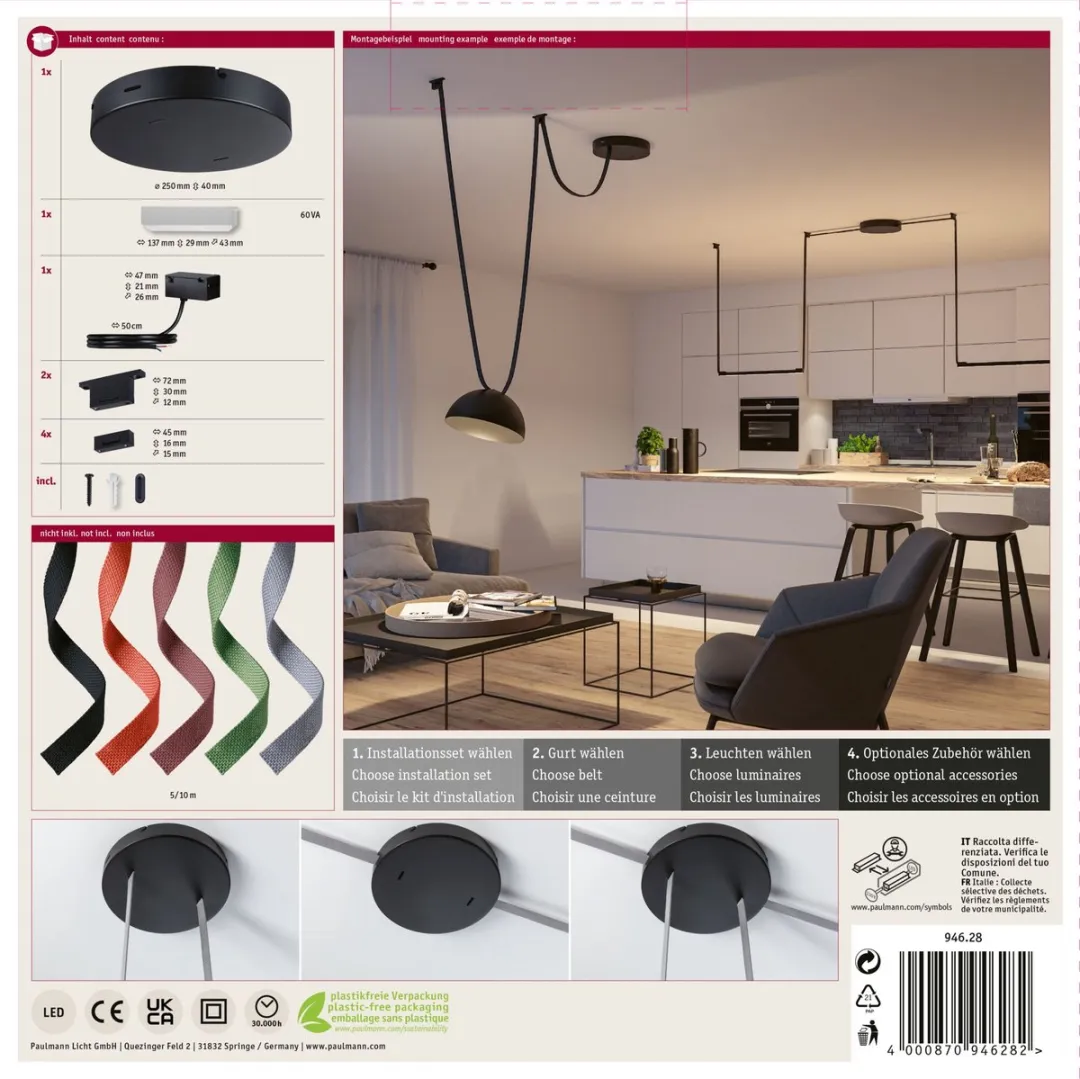 Paulmann ULine Installatieset 60W - Zwart