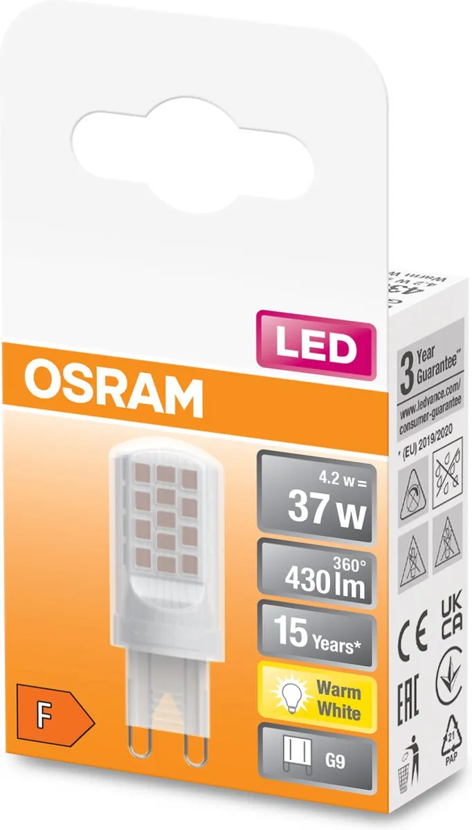 Osram Parathom G9 LED Lamp 4.2W Warm Wit - Vervangt 37W