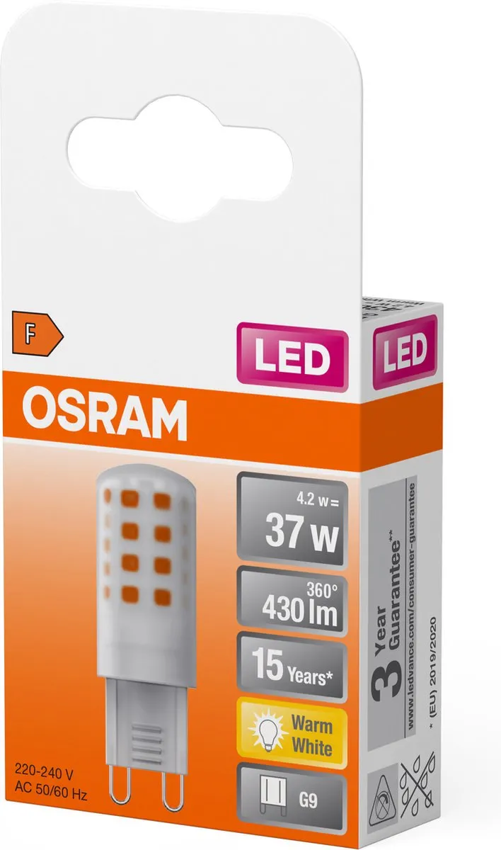 Osram Parathom G9 LED Lamp 4.2W Warm Wit - Vervangt 37W