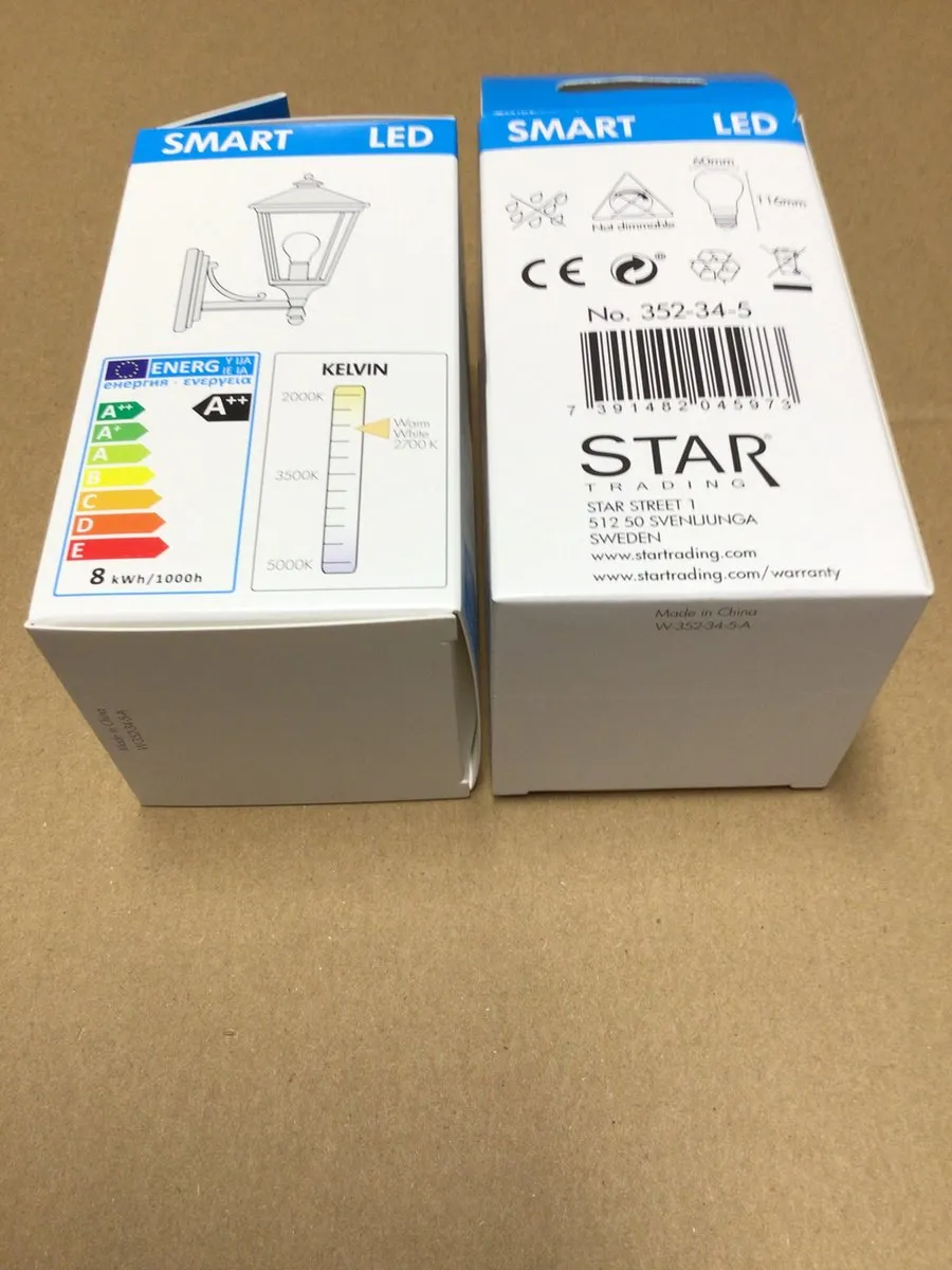 Star Trading LED Sensorlamp E27 8W Extra Warm Wit - Helder