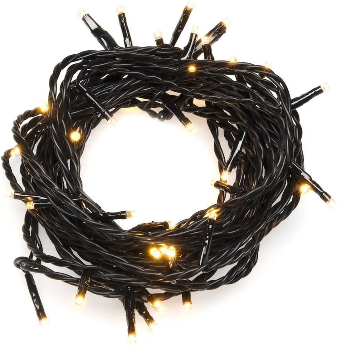 Konstsmide 3616 LED Snoerverlichting 80 Stuks - 24V - 2100K Warmwit - Zwart