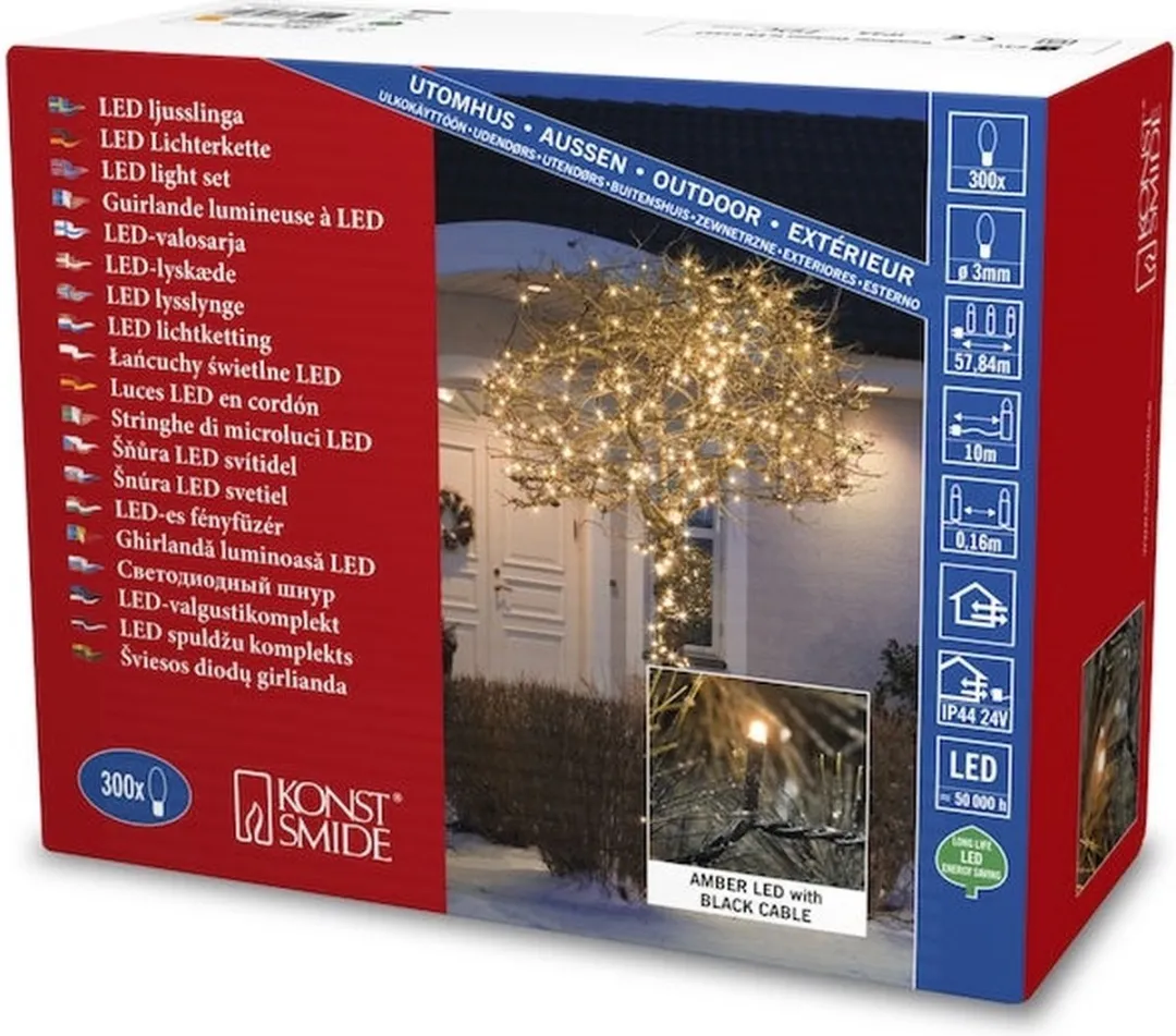 Konstsmide 3616 LED Snoerverlichting 80 Stuks - 24V - 2100K Warmwit - Zwart - afbeelding 6 van 6
