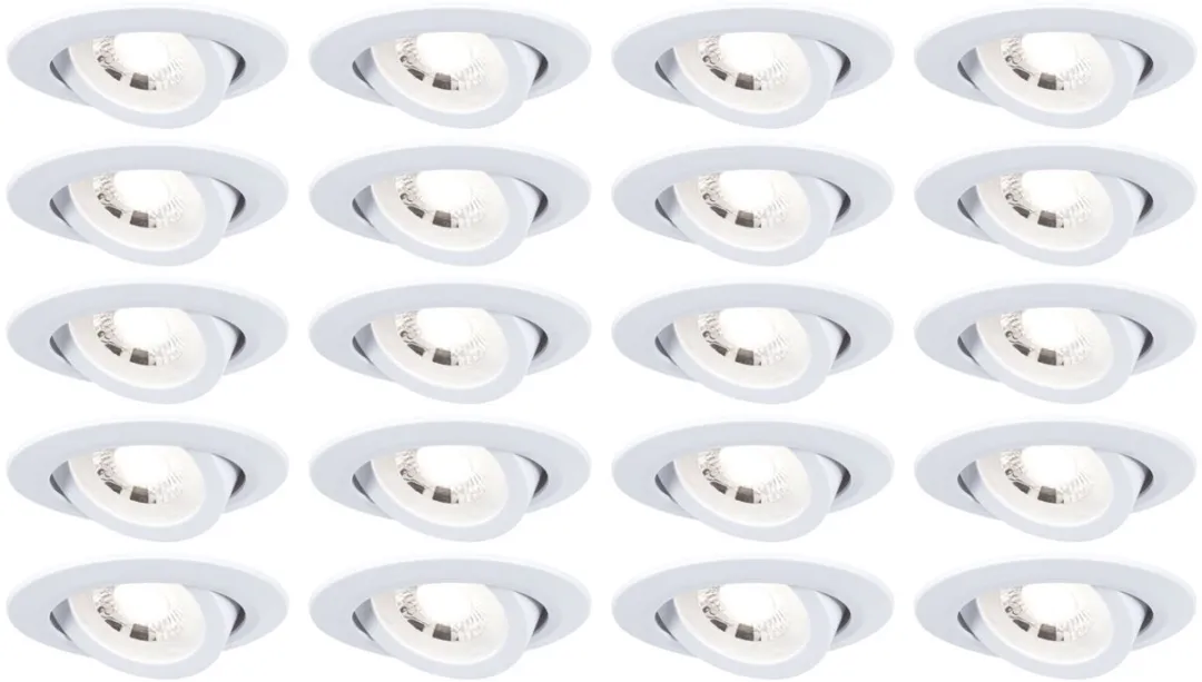Paulmann LED-inbouwlamp Set 20x 4,8W 450lm 3000K