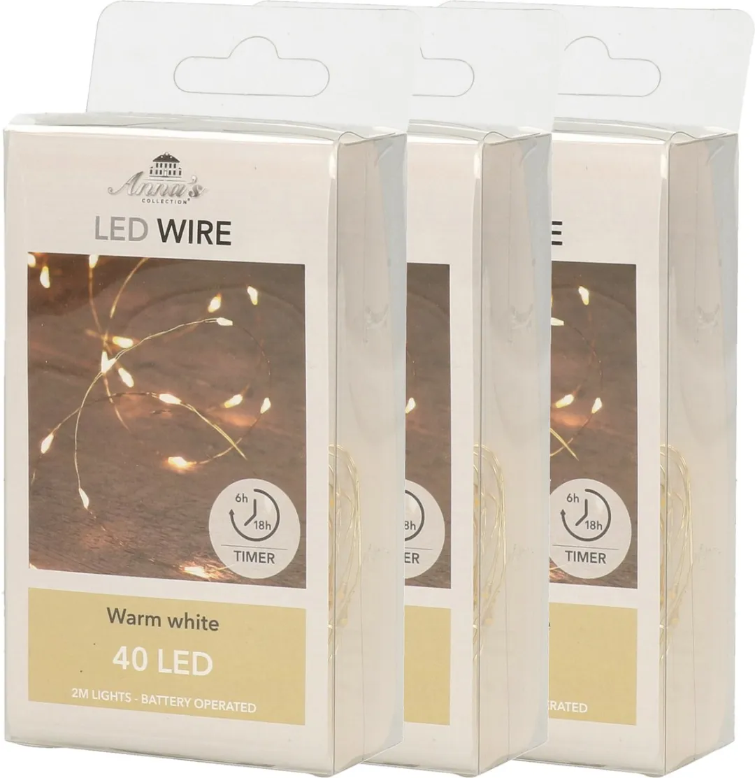 Anna's Collection Draadverlichting Goud 40 LED