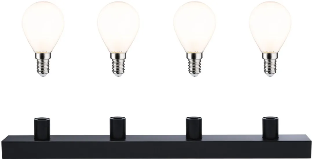 Paulmann Regula II LED-spiegellamp 4x4,5W 2700K - Zwart/Opaal - afbeelding 6 van 6