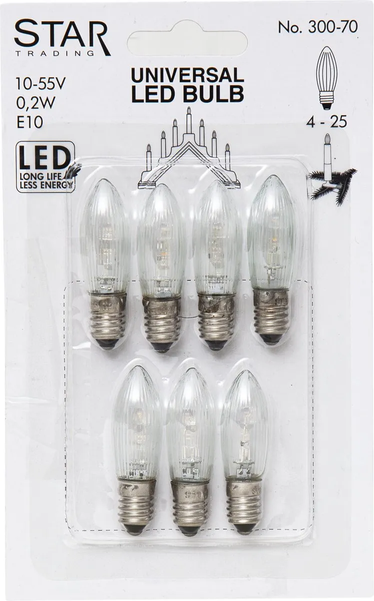Star Trading 300-70 LED-lamp Warm Wit 2100K - 7 Stuks