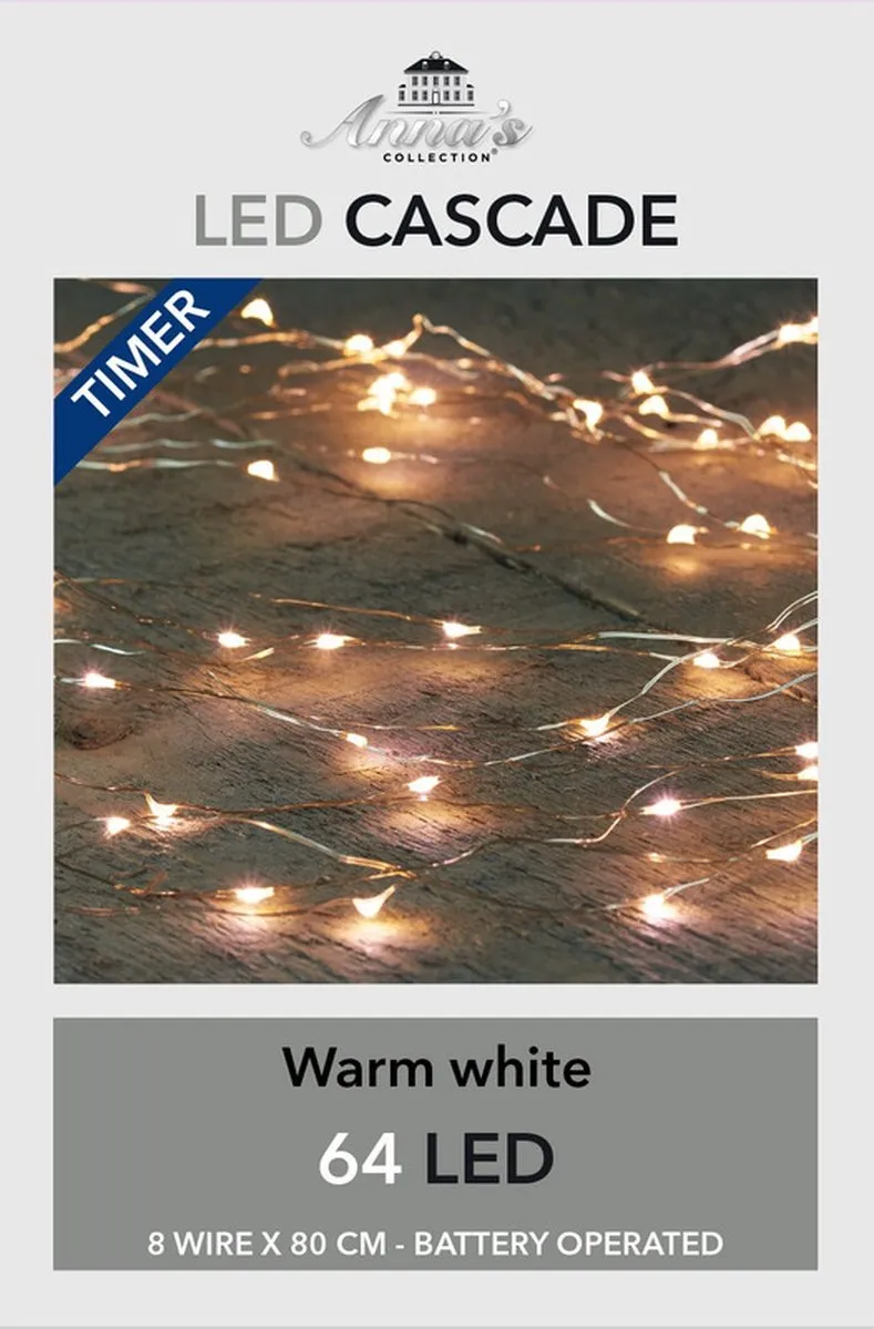 Anna's Collection Cascade Draadverlichting 64 LED - 80cm