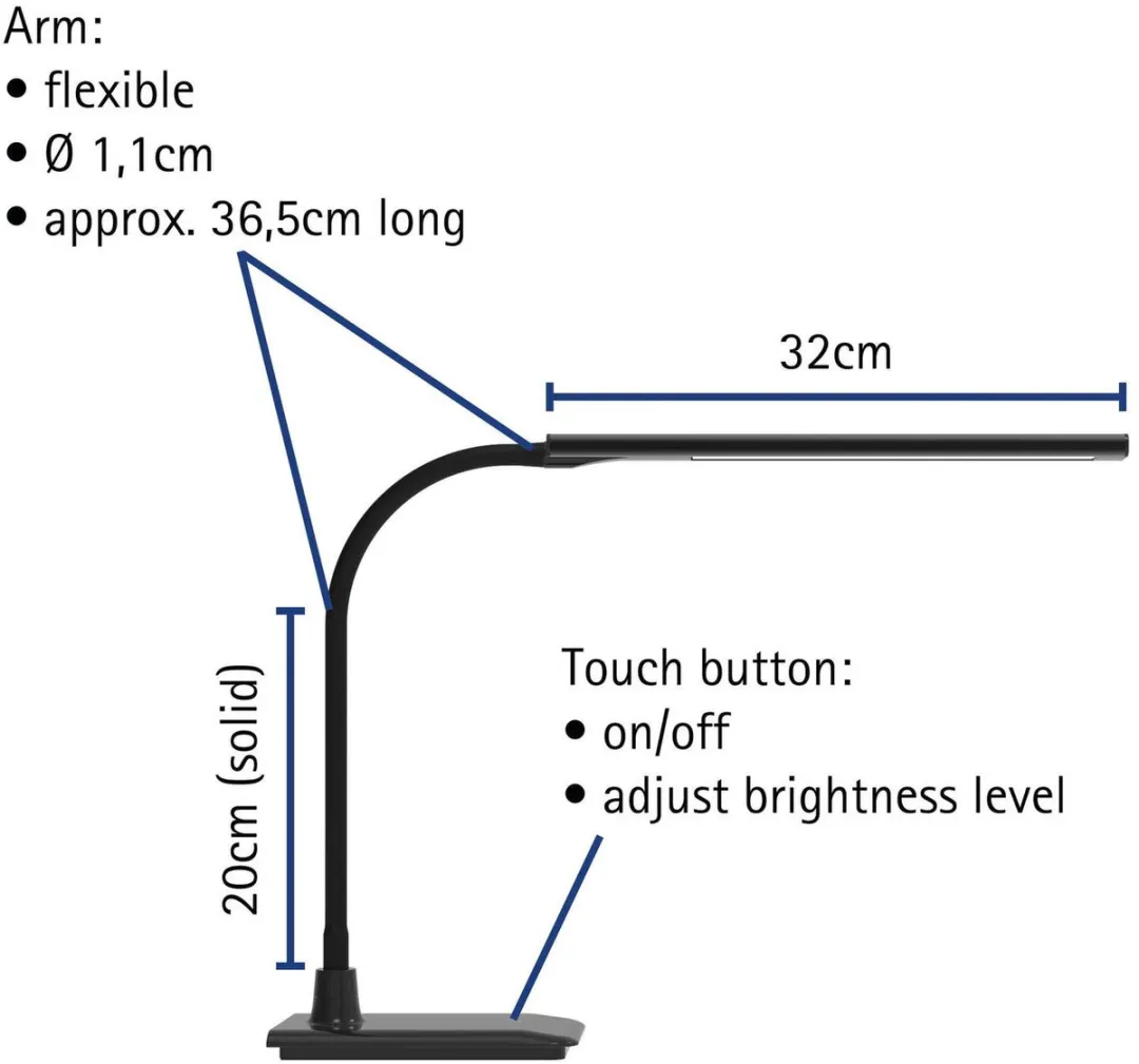MAULpirro Bureaulamp LED - Zwart - 5.5W - afbeelding 6 van 6