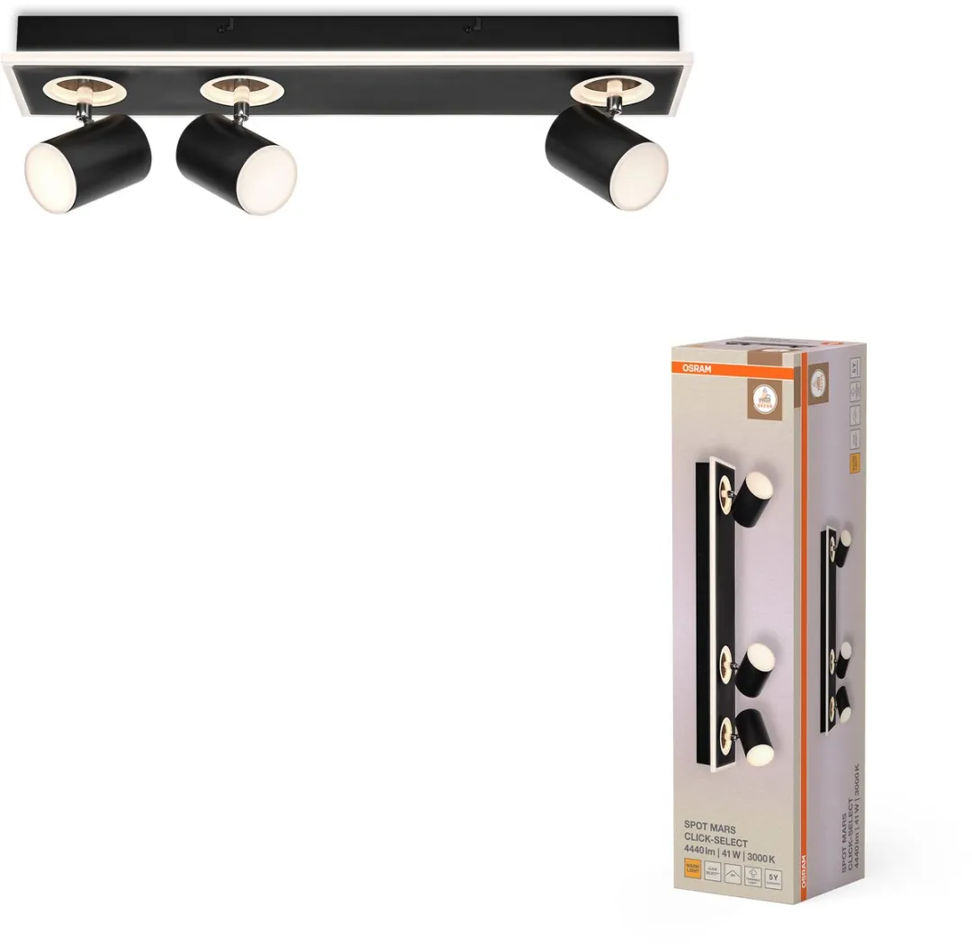 Osram Decor Spot Mars CLICK-SELECT Black 3 Spot - Zwart
