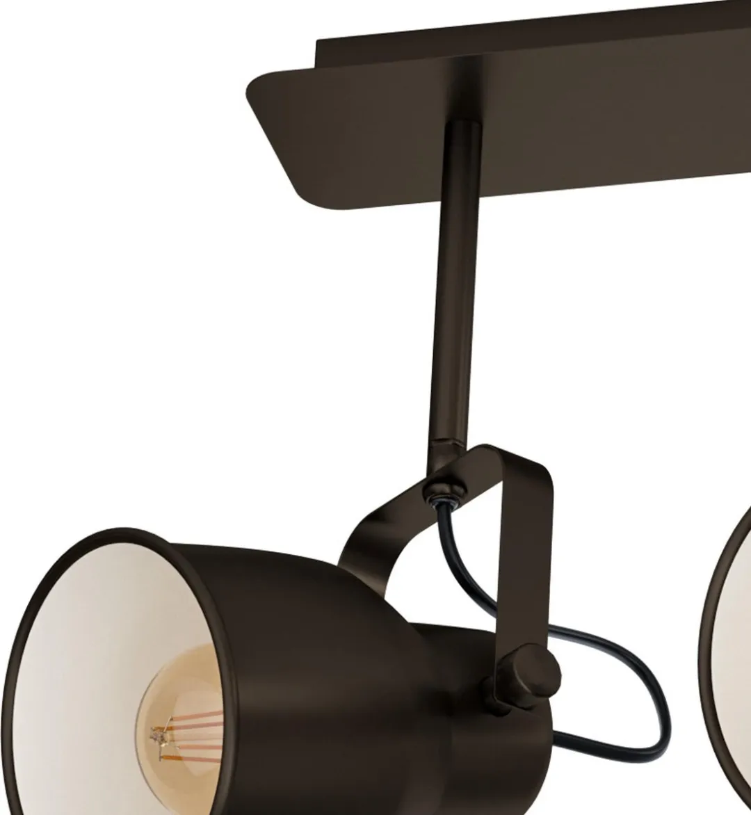 Eglo Mitchley Spot E27 - 3 Lichtpunten - 57,5 cm - Zwart/Crème