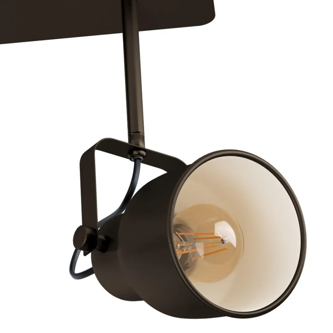 Eglo Mitchley Spot E27 - 3 Lichtpunten - 57,5 cm - Zwart/Crème