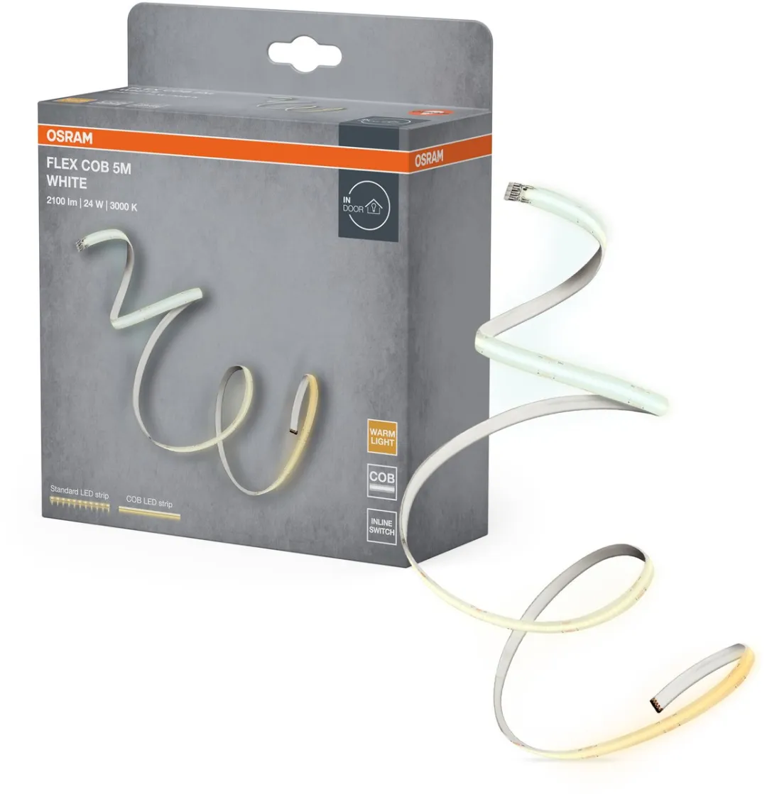 Osram Flex COB 5M LED Strip - Geel 3000K