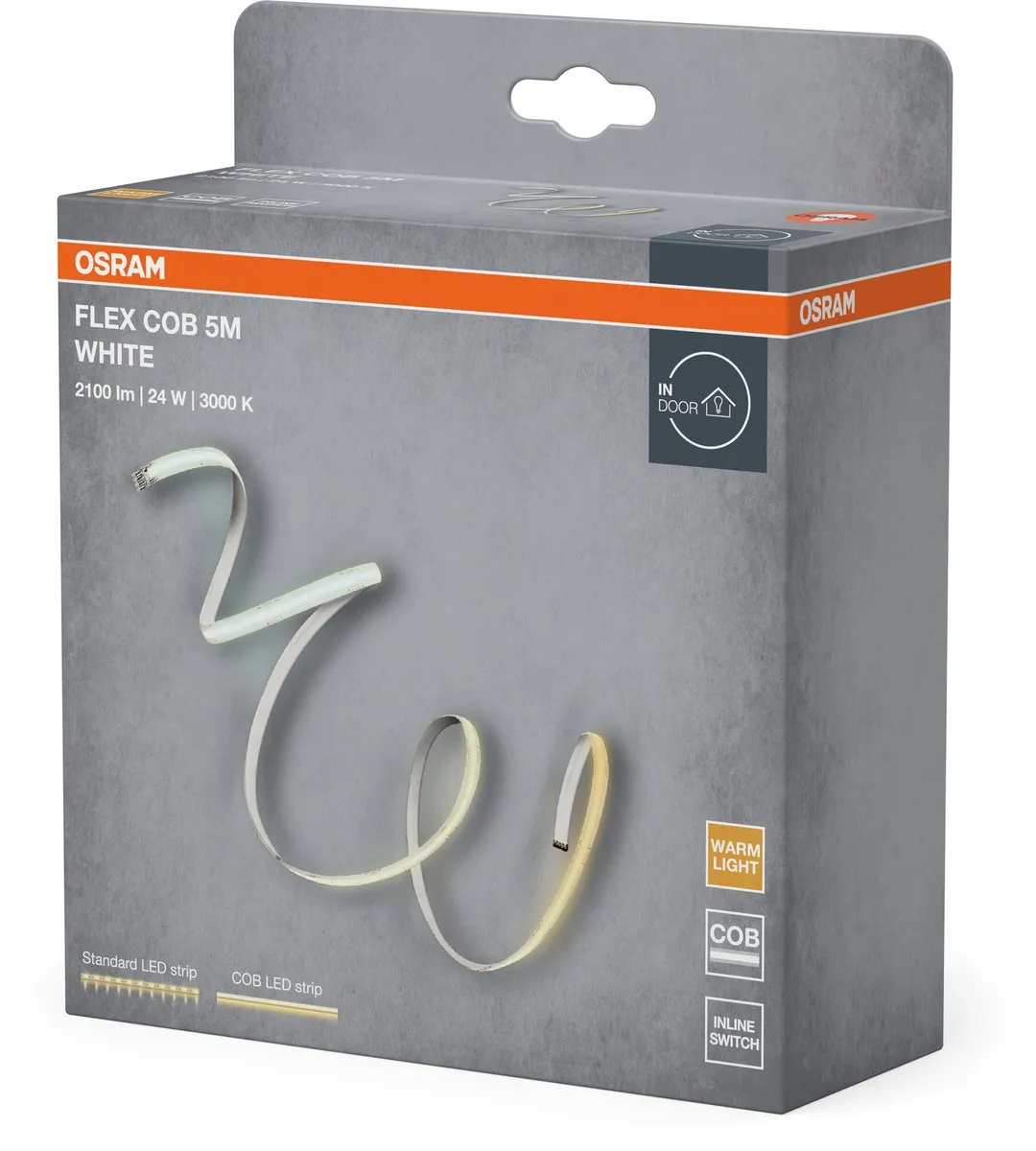 Osram Flex COB 5M LED Strip - Geel 3000K