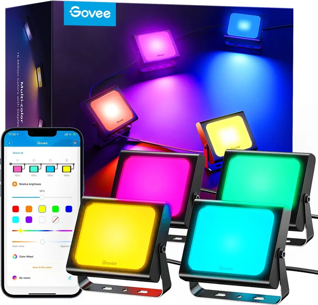 Govee RGBIC Floodlights 4x11W