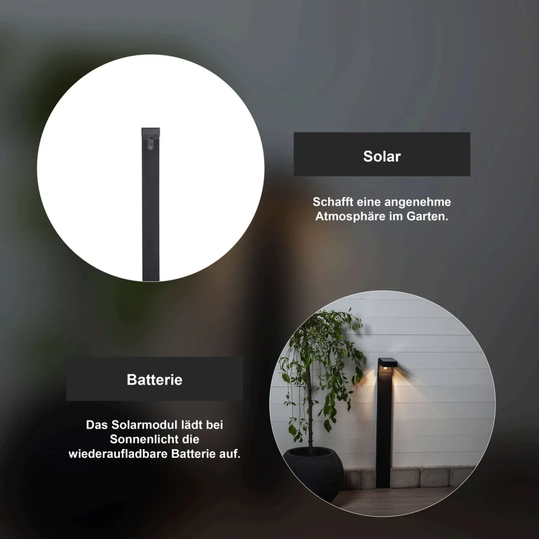 Star Trading Vici Solar Tuinlamp - Zwart