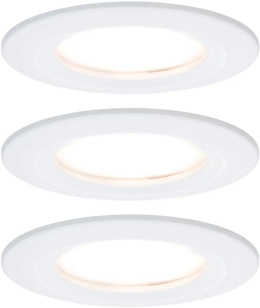 Paulmann LED-inbouwlamp Nova Coin Basisset 3x6W 470lm 2700K - 3 Stuks