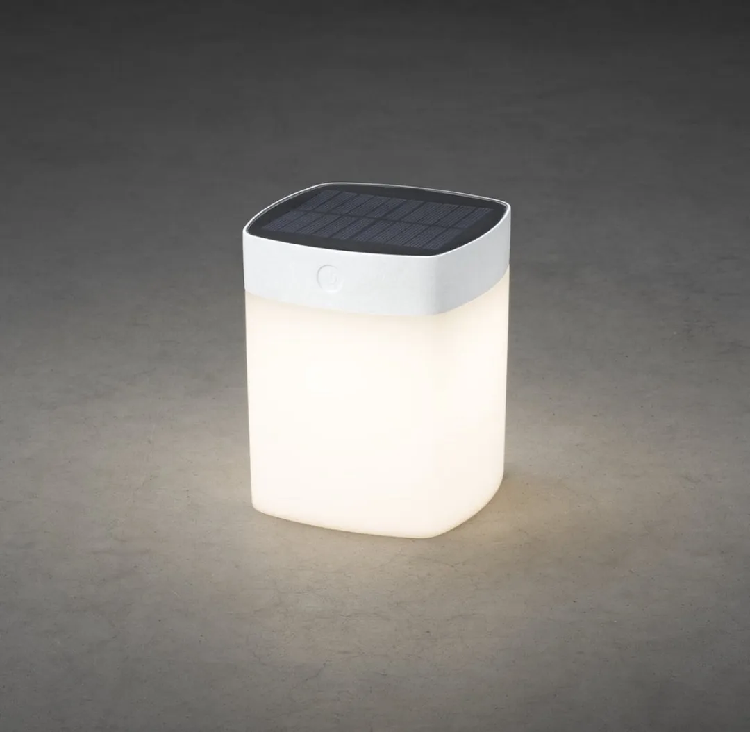 Konstsmide Assisi Tafellamp Solar - Wit - afbeelding 3 van 6