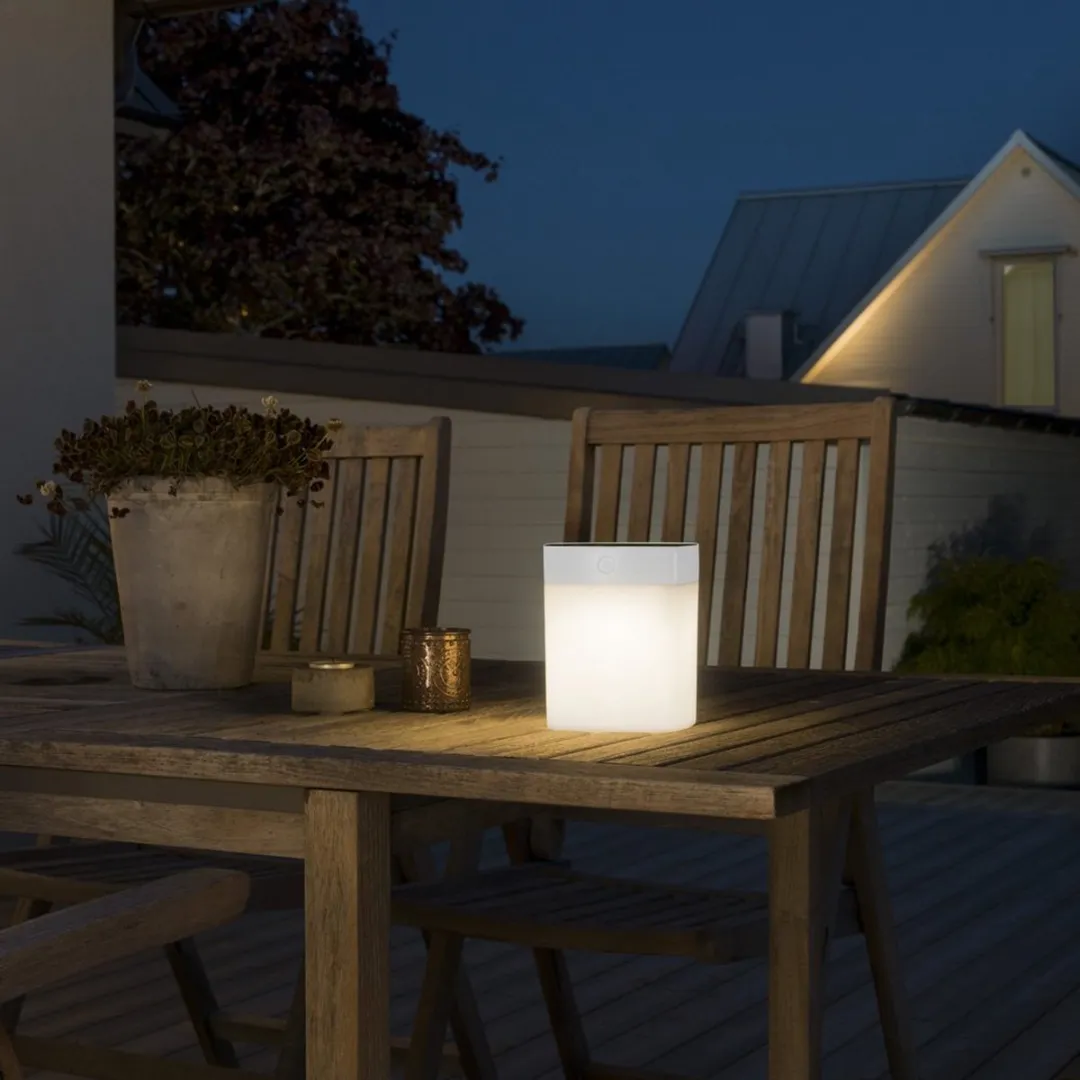 Konstsmide Assisi Tafellamp Solar - Wit - afbeelding 2 van 6