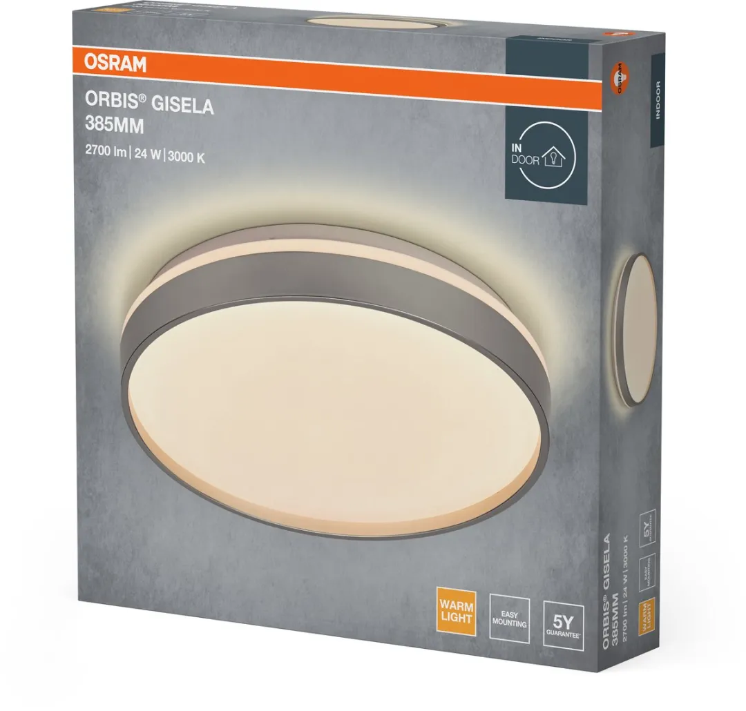 Osram Orbis Gisela LED Plafondlamp 385mm - 24W - Zilver