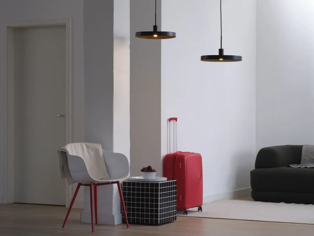 Osram Decor Plate Hanglamp E27 400mm - Zwart/Houtlook