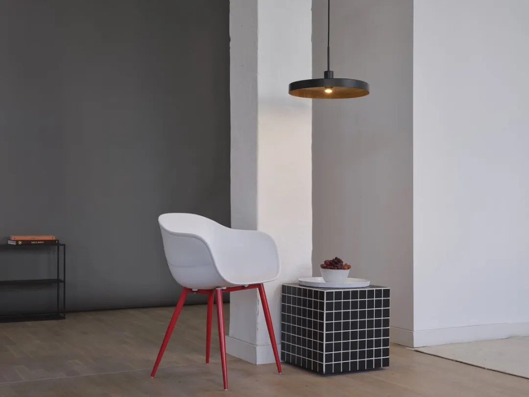 Osram Decor Plate Hanglamp E27 400mm - Zwart/Houtlook - afbeelding 6 van 6