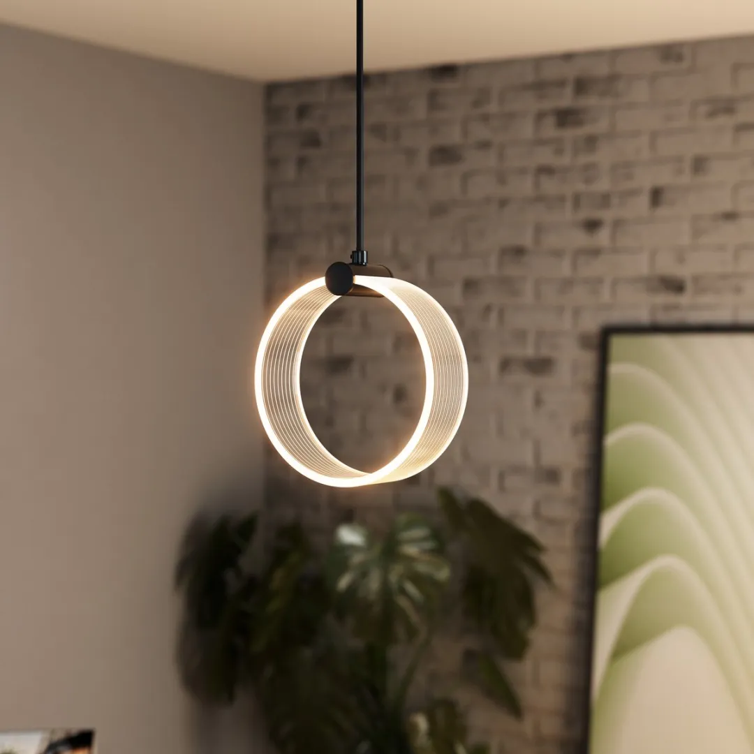 Osram Decor Circle 1XPendant PL 8W LED Hanglamp - Zwart