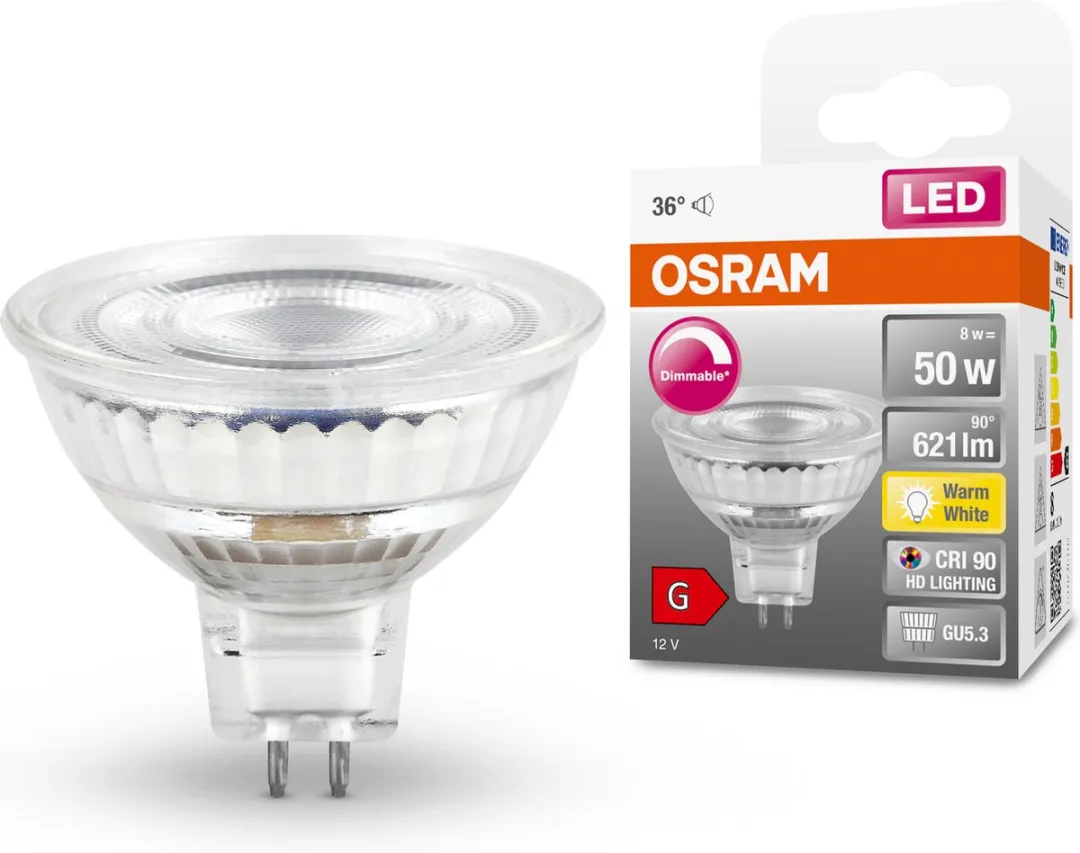 Osram LED Spot GU5.3 8W 621lm Warm Wit Dimbaar