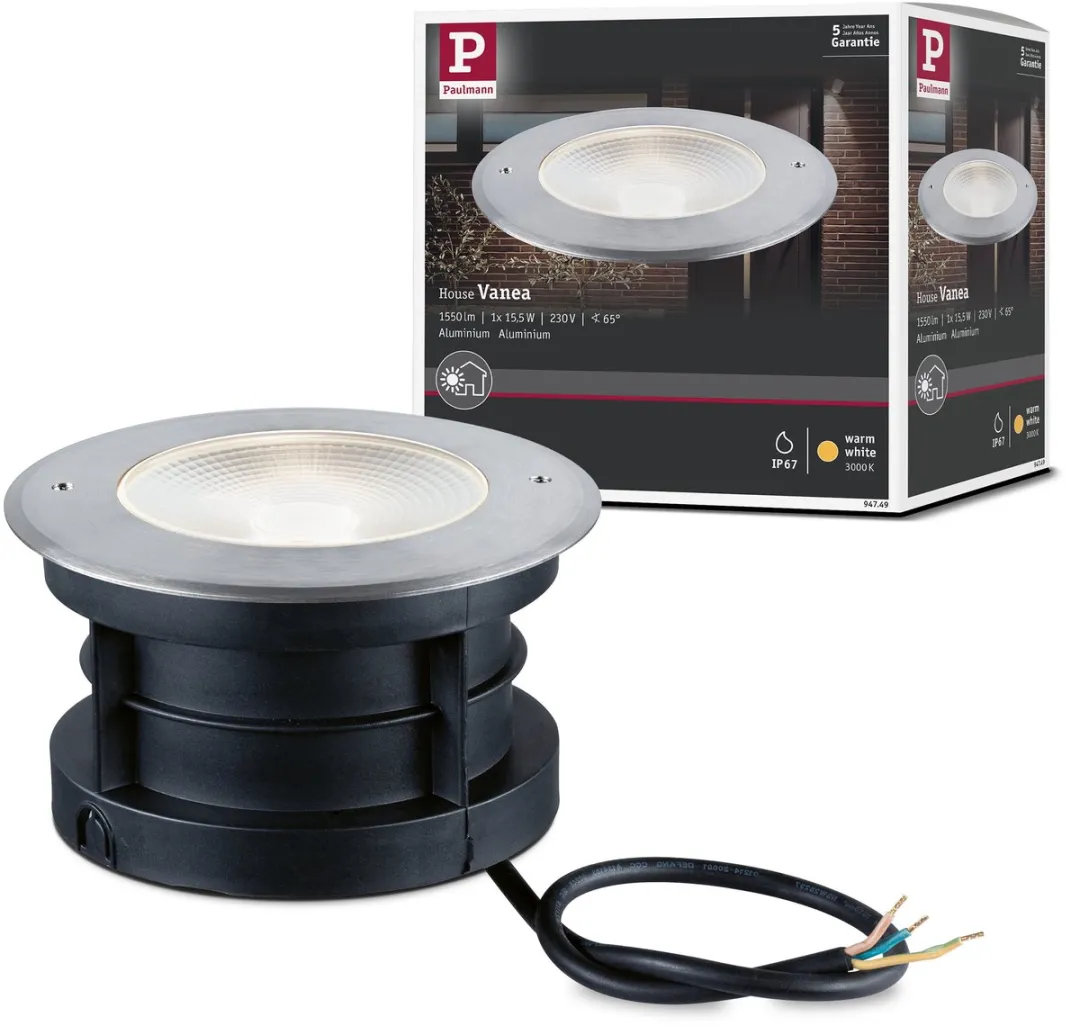 Paulmann Vanea LED Grondinbouwlamp 15,5W 800lm IP67 - Zeewaterbestendig