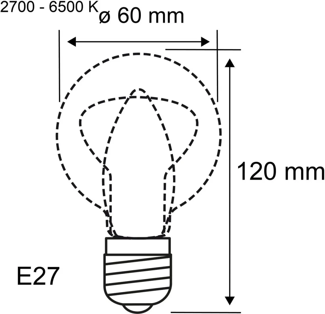 Paulmann Filament E27 60mm 8,5W 806lm - Opaal - afbeelding 6 van 6