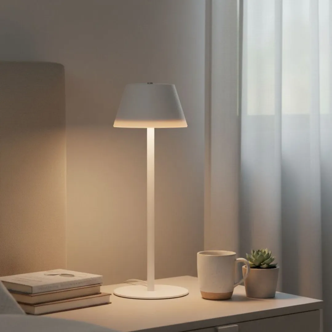 Grundig Draadloze USB-C Tafellamp - 3 Lichtstanden - 1200mAh - Wit