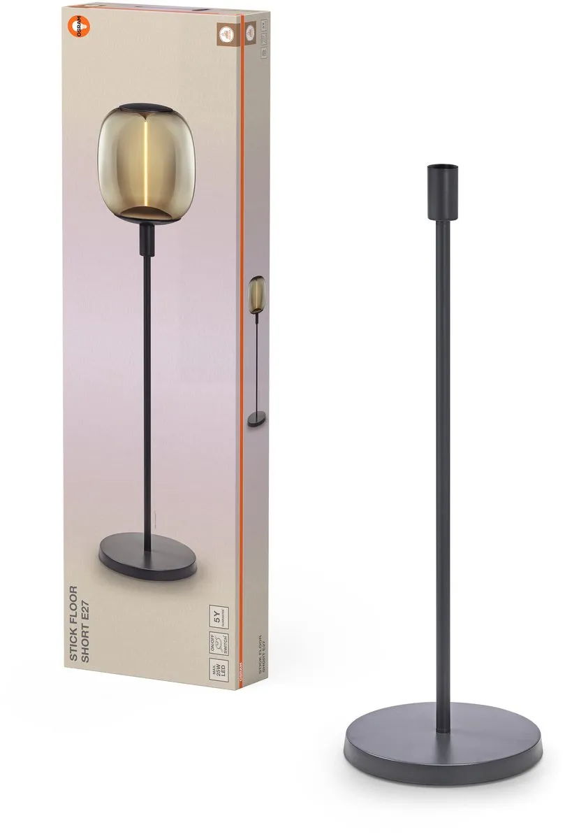 Osram Decor Stick Floor Short Grondlamp E27 - Donkergrijs